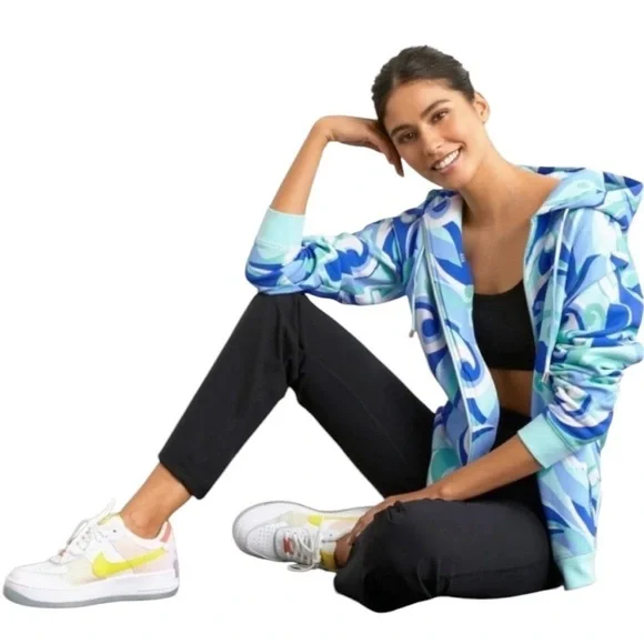 Hill House The Allie Zip-Up Ocean Kaleidoscope Hoodie Jacket NWT - Picture 2 of 14